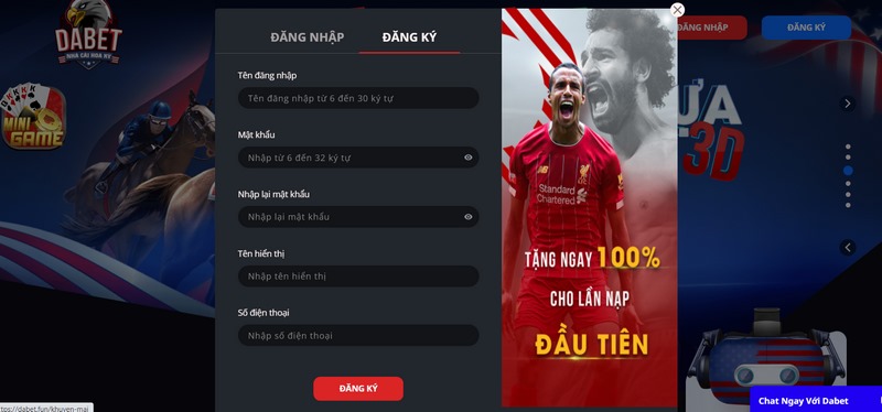 Hướng dẫn đăng ký Dabet chính xác cho người chơi mới 2 Nhập Chính Xác Các Nội Dung Vào Mục Đăng Ký Dabet